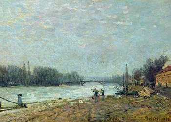 Nach dem Tauwetter, die Seine an der Suresnes-Brücke, 1880
